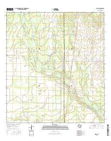 Zella Texas Current topographic map, 1:24000 scale, 7.5 X 7.5 Minute, Year 2016