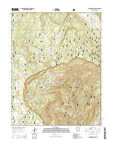 Barker Reservoir Utah Current topographic map, 1:24000 scale, 7.5 X 7.5 Minute, Year 2014