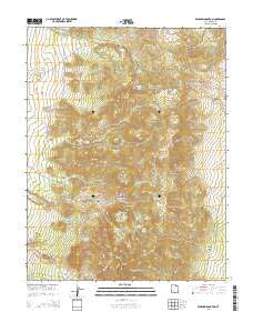 Bearskin Mountain Utah Current topographic map, 1:24000 scale, 7.5 X 7.5 Minute, Year 2014