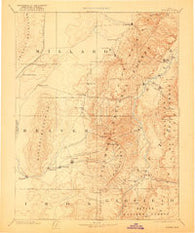 Beaver Utah Historical topographic map, 1:250000 scale, 1 X 1 Degree, Year 1885
