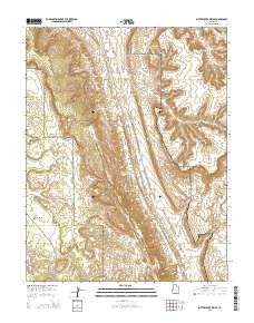 Bitter Creek Divide Utah Current topographic map, 1:24000 scale, 7.5 X 7.5 Minute, Year 2014