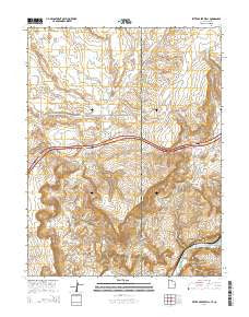 Bitter Creek Well Utah Current topographic map, 1:24000 scale, 7.5 X 7.5 Minute, Year 2014