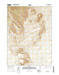 Black Butte Utah Current topographic map, 1:24000 scale, 7.5 X 7.5 Minute, Year 2014