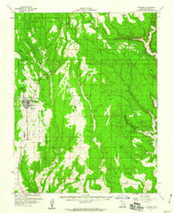 Blanding Utah Historical topographic map, 1:62500 scale, 15 X 15 Minute, Year 1957