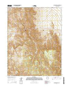 Bullgrass Knoll Utah Current topographic map, 1:24000 scale, 7.5 X 7.5 Minute, Year 2014