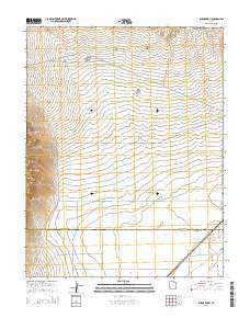 Burns Knoll Utah Current topographic map, 1:24000 scale, 7.5 X 7.5 Minute, Year 2014