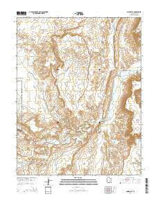 Caineville Utah Current topographic map, 1:24000 scale, 7.5 X 7.5 Minute, Year 2014