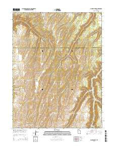Chicken Fork Utah Current topographic map, 1:24000 scale, 7.5 X 7.5 Minute, Year 2014