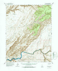 Clay Hills Utah Historical topographic map, 1:62500 scale, 15 X 15 Minute, Year 1954