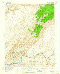 Clay Hills Utah Historical topographic map, 1:62500 scale, 15 X 15 Minute, Year 1954