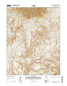 Copper Creek Benches Utah Current topographic map, 1:24000 scale, 7.5 X 7.5 Minute, Year 2014