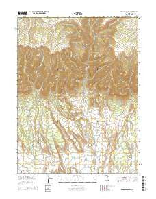 Deadman Canyon Utah Current topographic map, 1:24000 scale, 7.5 X 7.5 Minute, Year 2014