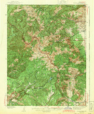 Delano Peak Utah Historical topographic map, 1:62500 scale, 15 X 15 Minute, Year 1943