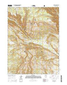 Dry Fork Utah Current topographic map, 1:24000 scale, 7.5 X 7.5 Minute, Year 2014