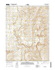 Dry Mesa Utah Current topographic map, 1:24000 scale, 7.5 X 7.5 Minute, Year 2014