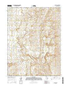 Dry Mesa Utah Current topographic map, 1:24000 scale, 7.5 X 7.5 Minute, Year 2014