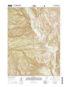 Dry Mountain Utah Current topographic map, 1:24000 scale, 7.5 X 7.5 Minute, Year 2014