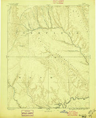 Escalante Utah Historical topographic map, 1:250000 scale, 1 X 1 Degree, Year 1886