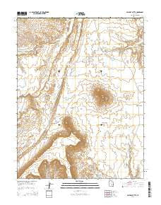 Factory Butte Utah Current topographic map, 1:24000 scale, 7.5 X 7.5 Minute, Year 2014