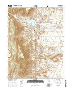 Ferron Utah Current topographic map, 1:24000 scale, 7.5 X 7.5 Minute, Year 2014