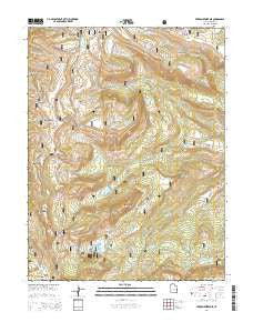 Ferron Reservoir Utah Current topographic map, 1:24000 scale, 7.5 X 7.5 Minute, Year 2014