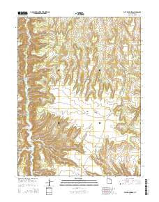 Flat Rock Mesa Utah Current topographic map, 1:24000 scale, 7.5 X 7.5 Minute, Year 2014
