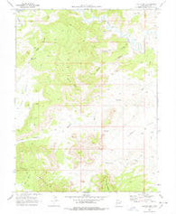Flattop Mtn Utah Historical topographic map, 1:24000 scale, 7.5 X 7.5 Minute, Year 1969