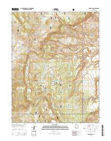 Geyser Peak Utah Current topographic map, 1:24000 scale, 7.5 X 7.5 Minute, Year 2014