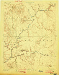 Henry Mountains Utah Historical topographic map, 1:250000 scale, 1 X 1 Degree, Year 1892