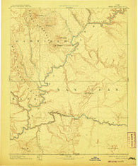Henry Mountains Utah Historical topographic map, 1:250000 scale, 1 X 1 Degree, Year 1892