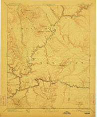 Henry Mountains Utah Historical topographic map, 1:250000 scale, 1 X 1 Degree, Year 1892
