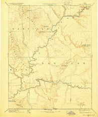 Henry Mountains Utah Historical topographic map, 1:250000 scale, 1 X 1 Degree, Year 1892