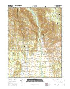 Ice Cave Peak Utah Current topographic map, 1:24000 scale, 7.5 X 7.5 Minute, Year 2014