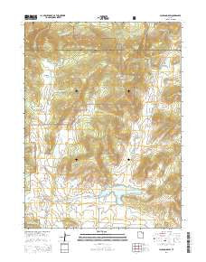 Jackson Draw Utah Current topographic map, 1:24000 scale, 7.5 X 7.5 Minute, Year 2014
