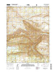 Jessen Butte Utah Current topographic map, 1:24000 scale, 7.5 X 7.5 Minute, Year 2014
