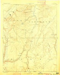 Kanab Utah Historical topographic map, 1:250000 scale, 1 X 1 Degree, Year 1886
