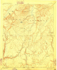 Kanab Utah Historical topographic map, 1:250000 scale, 1 X 1 Degree, Year 1886