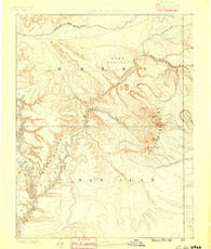 La Sal Utah Historical topographic map, 1:250000 scale, 1 X 1 Degree, Year 1885