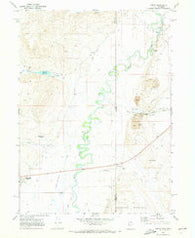 Leefe Wyoming Historical topographic map, 1:24000 scale, 7.5 X 7.5 Minute, Year 1969