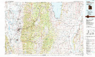 Logan Utah Historical topographic map, 1:100000 scale, 30 X 60 Minute, Year 1984