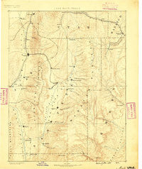 Manti Utah Historical topographic map, 1:250000 scale, 1 X 1 Degree, Year 1885