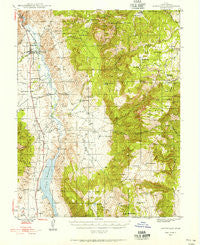 Marysvale Utah Historical topographic map, 1:62500 scale, 15 X 15 Minute, Year 1945
