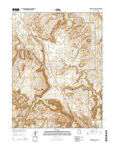 Merrimac Butte Utah Current topographic map, 1:24000 scale, 7.5 X 7.5 Minute, Year 2014