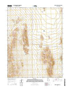 Middle Mountain Utah Current topographic map, 1:24000 scale, 7.5 X 7.5 Minute, Year 2014