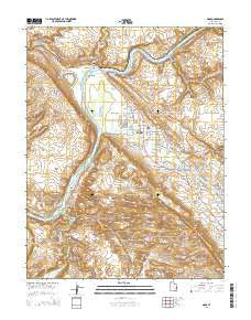 Moab Utah Current topographic map, 1:24000 scale, 7.5 X 7.5 Minute, Year 2014