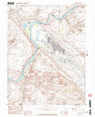 Moab Utah Historical topographic map, 1:24000 scale, 7.5 X 7.5 Minute, Year 1985