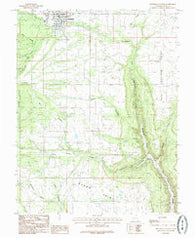 Monticello South Utah Historical topographic map, 1:24000 scale, 7.5 X 7.5 Minute, Year 1985