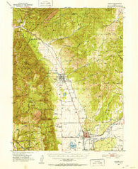 Moroni Utah Historical topographic map, 1:62500 scale, 15 X 15 Minute, Year 1951