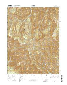 Mount Bartles Utah Current topographic map, 1:24000 scale, 7.5 X 7.5 Minute, Year 2014