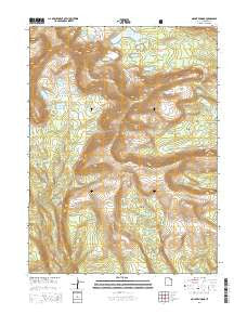 Mount Emmons Utah Current topographic map, 1:24000 scale, 7.5 X 7.5 Minute, Year 2014